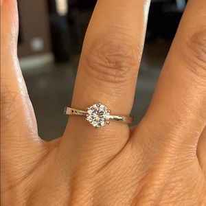 0.85ct Round Solitaire Engagement Promise Ring